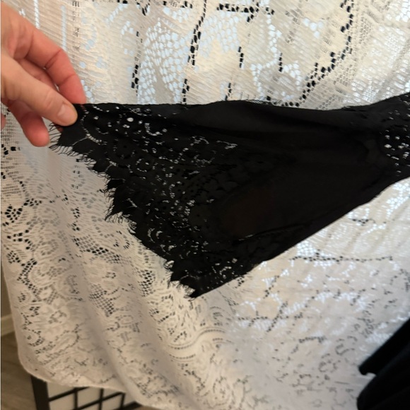 Stevie Nicks Style Black Angel Sleeve Dress with Laced Edging Women’s Size XS - Picture 11 of 13